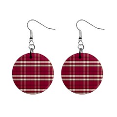 Red White Plaid Mini Button Earrings by crabtreegifts
