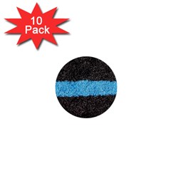 Black Blue Lawn 1  Mini Button (10 Pack) by hlehnerer