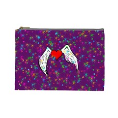 Your Heart Has Wings So Fly - Updated Cosmetic Bag (large) by KurisutsuresRandoms