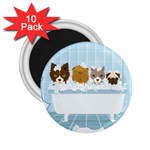 Dogs in Bath 2.25  Button Magnet (10 pack) Front