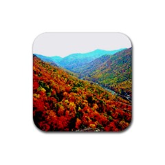 Through The Mountains Drink Coasters 4 Pack (square) by Majesticmountain