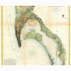 Vintage Map Of The San Diego Bay (1857) Canvas 20  X 24  (unframed) by Alleycatshirts
