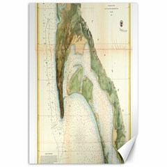 Vintage Map Of The San Diego Bay (1857) Canvas 20  X 30  (unframed) by Alleycatshirts