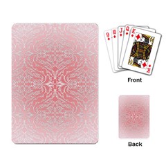 Pink Elegant Damask Playing Cards Single Design by ADIStyle