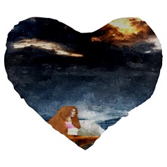 Stormy Twilight  19  Premium Heart Shape Cushion by mysticalimages