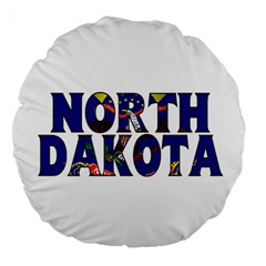 North Dakota 18  Premium Round Cushion  by worldbanners