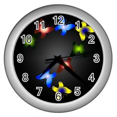 Butterfly Trail Wall Clock (silver) by Contest1553012