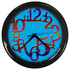 Wild Numbers Wall Clock (black) by Contest993860