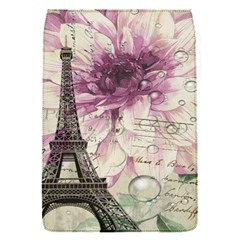 Purple Floral Vintage Paris Eiffel Tower Art Removable Flap Cover (small) by chicelegantboutique