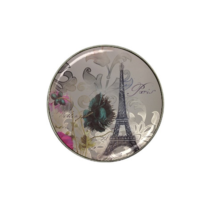 Floral Vintage Paris Eiffel Tower Art Golf Ball Marker (for Hat Clip)
