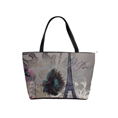 Floral Vintage Paris Eiffel Tower Art Large Shoulder Bag by chicelegantboutique