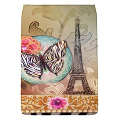 Fuschia Flowers Butterfly Eiffel Tower Vintage Paris Fashion Removable Flap Cover (small) by chicelegantboutique