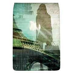 Modern Shopaholic Girl  Paris Eiffel Tower Art  Removable Flap Cover (large)