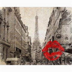Elegant Red Kiss Love Paris Eiffel Tower Canvas 16  X 20  (unframed)