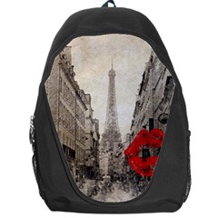 Elegant Red Kiss Love Paris Eiffel Tower Backpack Bag