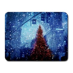 Elegant Winter Snow Flakes Gate Of Victory Paris France Small Mouse Pad (rectangle) by chicelegantboutique
