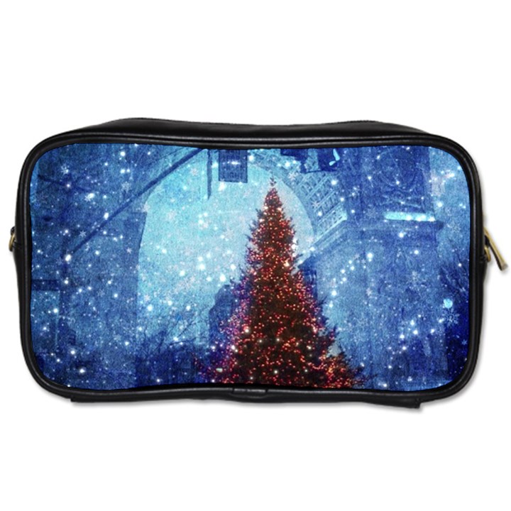 Elegant Winter Snow Flakes Gate Of Victory Paris France Travel Toiletry Bag (One Side)
