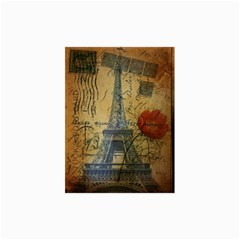 Vintage Stamps Postage Poppy Flower Floral Eiffel Tower Vintage Paris Canvas 24  X 36  (unframed)