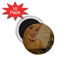 Yellow Dress Blonde Beauty   1 75  Button Magnet (10 Pack) by chicelegantboutique