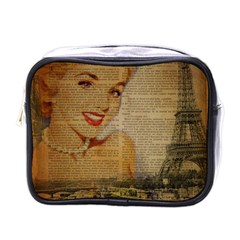 Yellow Dress Blonde Beauty   Mini Travel Toiletry Bag (one Side) by chicelegantboutique