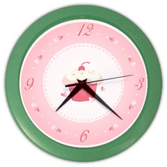 Cupcake Wall Clock (color) by Contest1694379