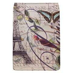 Paris Eiffel Tower Vintage Bird Butterfly French Botanical Art Removable Flap Cover (small) by chicelegantboutique