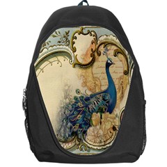 Victorian Swirls Peacock Floral Paris Decor Backpack Bag by chicelegantboutique