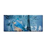 Girly Blue Bird Vintage Damask Floral Paris Eiffel Tower Hand Towel