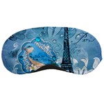 Girly Blue Bird Vintage Damask Floral Paris Eiffel Tower Sleeping Mask