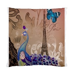 Modern Butterfly  Floral Paris Eiffel Tower Decor Cushion Case (single Sided)  by chicelegantboutique