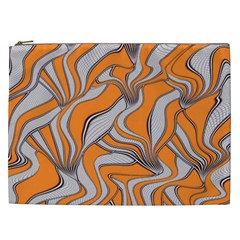 Foolish Movements Swirl Orange Cosmetic Bag (xxl) by ImpressiveMoments