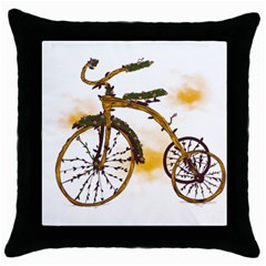 Tree Cycle Black Throw Pillow Case by Contest1753604