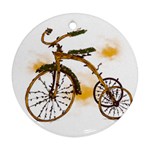 Tree Cycle Round Ornament (Two Sides) Back