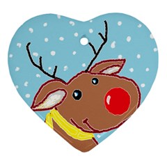 Red Nosey Heart Ornament by Contest1720187