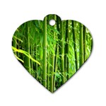Bamboo Dog Tag Heart (One Sided) 