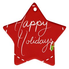 Happy Holidays! Star Ornament by Contest1694379