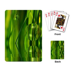 Green Bubbles  Playing Cards Single Design by Siebenhuehner