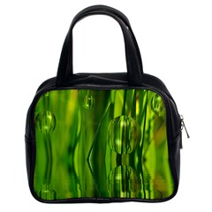 Green Bubbles  Classic Handbag (two Sides) by Siebenhuehner
