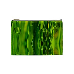 Green Bubbles  Cosmetic Bag (medium) by Siebenhuehner