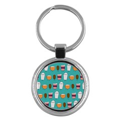 Time For Coffee Key Chain (round) by PaolAllen