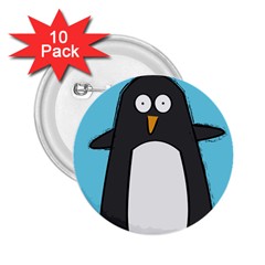 Hello Penguin 2 25  Button (10 Pack) by PaolAllen