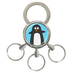 Hello Penguin 3-ring Key Chain by PaolAllen