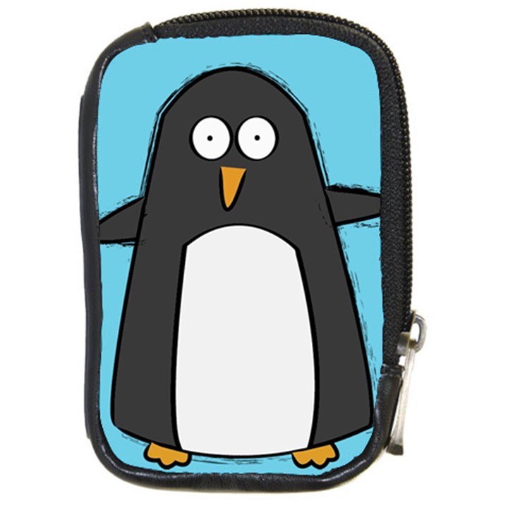 Hello Penguin Compact Camera Leather Case