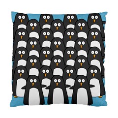 Penguin Group Cushion Case (two Sided)  by PaolAllen