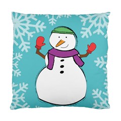 Snowman Cushion Case (single Sided)  by PaolAllen