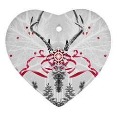 Christmas Collage Heart Ornament (two Sides)
