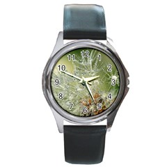 Dandelion Round Metal Watch (silver Rim) by Siebenhuehner