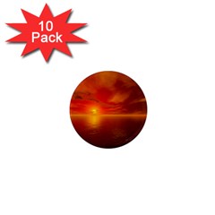Sunset 1  Mini Button Magnet (10 Pack) by Siebenhuehner