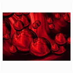 Red Bubbles Glasses Cloth (large, Two Sided) by Siebenhuehner