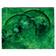 Green Bubbles Cosmetic Bag (xxxl) by Siebenhuehner